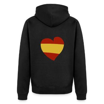 Espagne Cœur - Veste à capuche bio Premium Unisexe - noir - Dos - Nico (187cm)