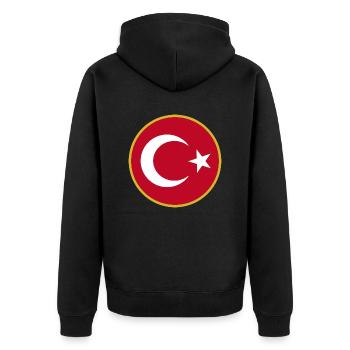 I Love Turkey, Elegance Style Design T-Shirt - Unisex Premium Organic Zip Hoodie - black - Back - Nico (187cm)
