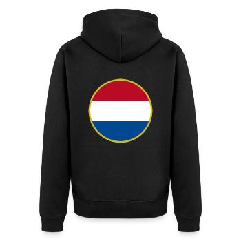 I Love Netherlands, Elegance Style Design T-Shirt - Unisex Premium Organic Zip Hoodie - black - Back - Nico (187cm)