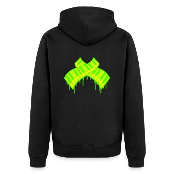 Graffiti Drop Piano Keys DJ Musical Instrument - Unisex Premium Organic Zip Hoodie - black - Back - Nico (187cm)