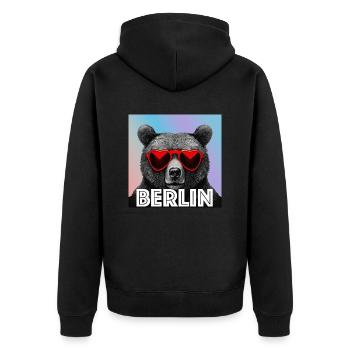 Lunettes de soleil Bear Me Arc-en-ciel - Veste à capuche bio Premium Unisexe - noir - Dos - Nico (187cm)