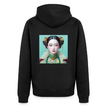 Fille papillon - Veste à capuche bio Premium Unisexe - noir - Dos - Nico (187cm)