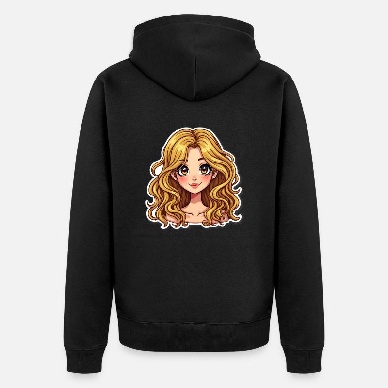 FILLE SPAGHETTI - Veste à capuche bio Premium Unisexe - noir