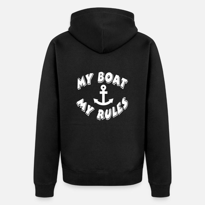 Boot - Unisex Premium Bio Zip Hoodie - Schwarz