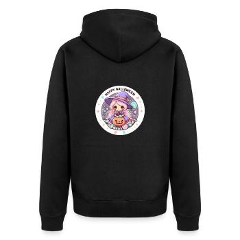 Sorcière d’Halloween - Veste à capuche bio Premium Unisexe - noir - Dos - Nico (187cm)
