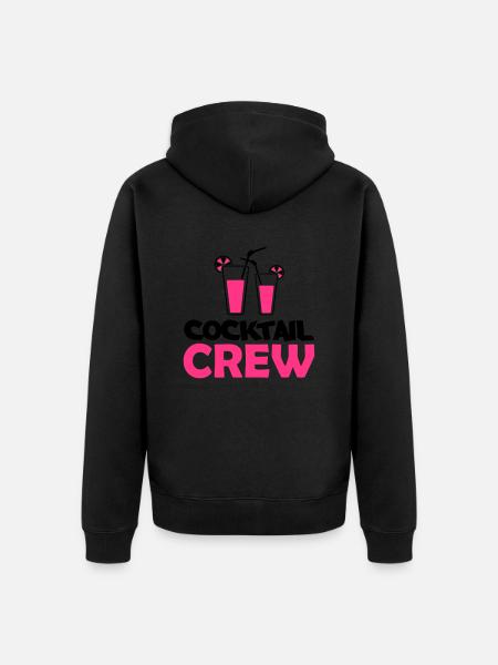 cocktail crew - Unisex Premium Bio Zip Hoodie - Schwarz