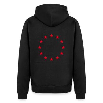 Star shirts: Europe, your style - Unisex Premium Organic Zip Hoodie - black - Back - Nico (187cm)