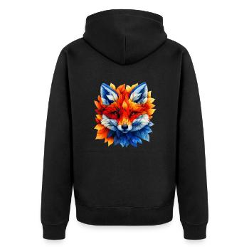 Renard, furtif et élégant - Veste à capuche bio Premium Unisexe - noir - Dos - Nico (187cm)