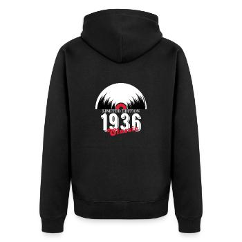 Limited edition 1936 Classic vinyle - Veste à capuche bio Premium Unisexe - noir - Dos - Nico (187cm)