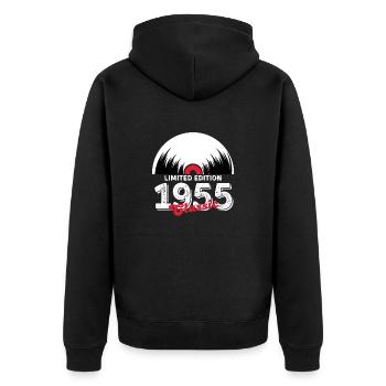 Limited edition 1955 Classic vinyle - Veste à capuche bio Premium Unisexe - noir - Dos - Nico (187cm)