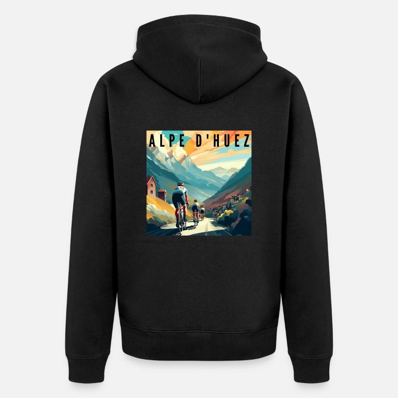 Alpe d'Huez - Veste à capuche bio Premium Unisexe - noir