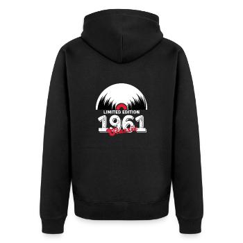 Limited edition 1961 Classic vinyle - Veste à capuche bio Premium Unisexe - noir - Dos - Nico (187cm)