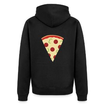 Pizza - Veste à capuche bio Premium Unisexe - noir - Dos - Nico (187cm)