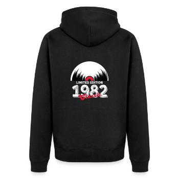 Limited edition 1982 Classic vinyle - Veste à capuche bio Premium Unisexe - noir - Dos - Nico (187cm)