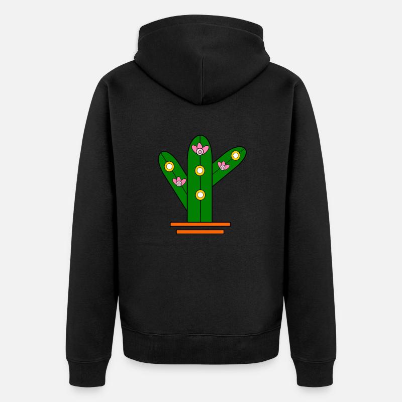 Cactus éclatant - Veste à capuche bio Premium Unisexe - noir