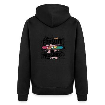 Fursuit in progress – Soon finished! - Unisex Premium Organic Zip Hoodie - black - Back - Nico (187cm)