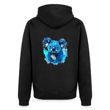 Le koala n’est pas vraiment un ours - Veste à capuche bio Premium Unisexe - noir - Dos - Nico (187cm)