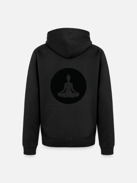 Yoga Meditation Spa Namaste - Unisex Premium Organic Zip Hoodie - black