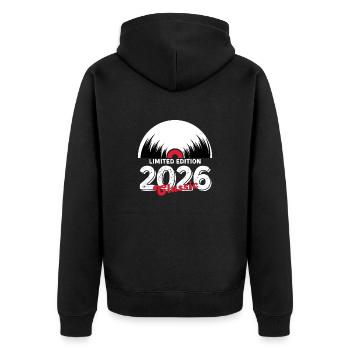 Limited edition 2026 Classic vinyle - Veste à capuche bio Premium Unisexe - noir - Dos - Nico (187cm)
