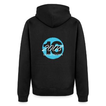 16 years old limited edition - Unisex Premium Organic Zip Hoodie - black - Back - Nico (187cm)