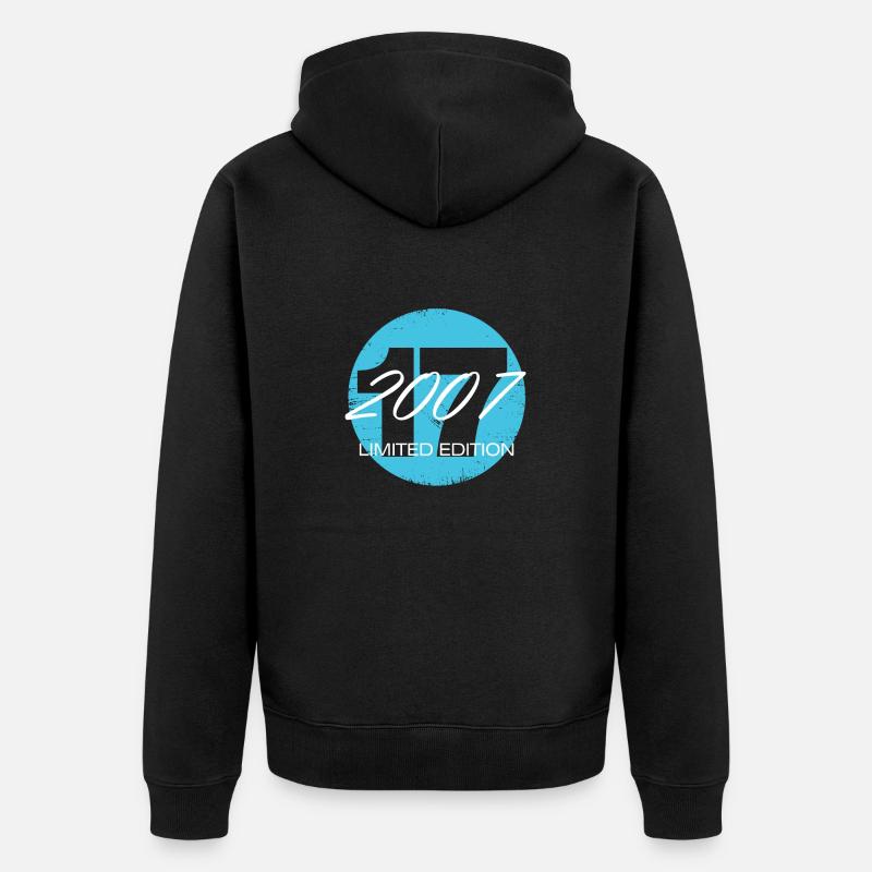 Edition limitée 17 ans d’âge - Veste à capuche bio Premium Unisexe - noir