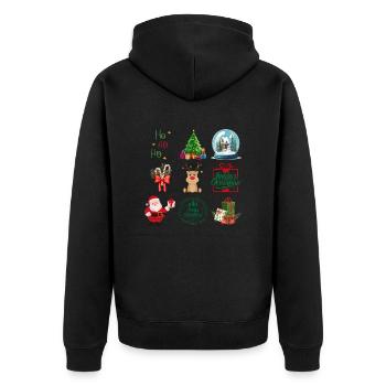 Design de noël - Veste à capuche bio Premium Unisexe - noir - Dos - Nico (187cm)