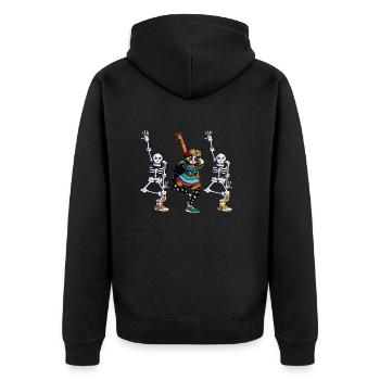 La danse du dia de los Muertos - Veste à capuche bio Premium Unisexe - noir - Dos - Nico (187cm)