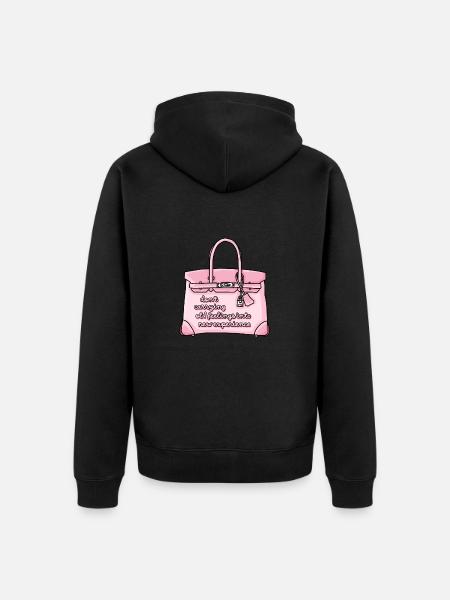 Alte Gefühle Tasche - Unisex Premium Bio Zip Hoodie - Schwarz