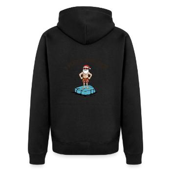 Père Noël Banquise Hiver - Veste à capuche bio Premium Unisexe - noir - Dos - Nico (187cm)
