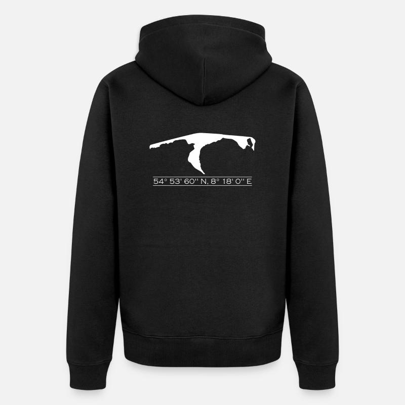 Sylt | Coordonnées | Blanc - Veste à capuche bio Premium Unisexe - noir