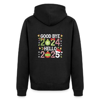 Christmas tape background movie holiday design - Unisex Premium Organic Zip Hoodie - black - Back - Nico (187cm)