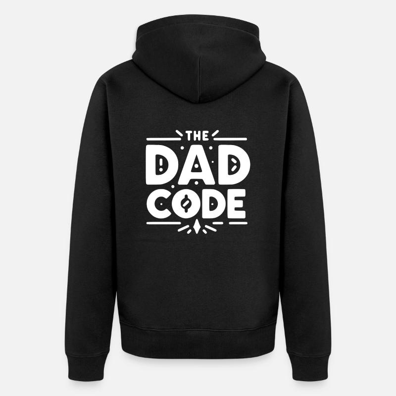 Der Papa-Code - Unisex Premium Bio Zip Hoodie - Schwarz