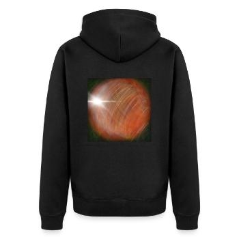 Pomme Cosmique - Veste à capuche bio Premium Unisexe - noir - Dos - Nico (187cm)