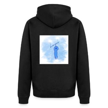 Doigt céleste - Veste à capuche bio Premium Unisexe - noir - Dos - Nico (187cm)