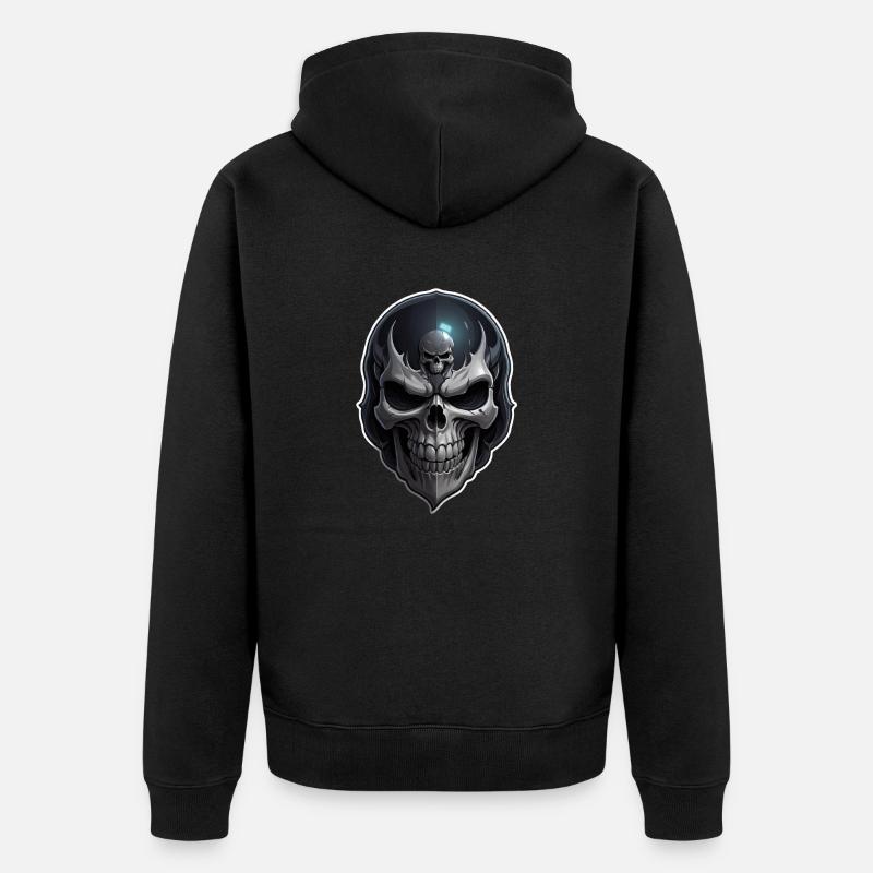 Crâne de Totenkopf - Veste à capuche bio Premium Unisexe - noir