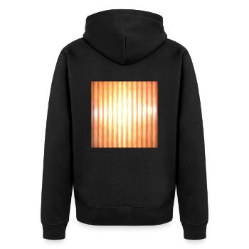 Light behind a process - Unisex Premium Organic Zip Hoodie - black - Back - Nico (187cm)
