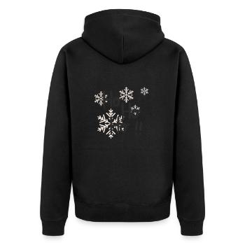 Ho Ho Ho - Unisex Premium Bio Zip Hoodie - Schwarz - Hinten - Nico (187cm)