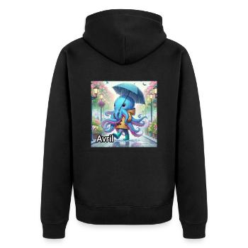 AVRIL - Veste à capuche bio Premium Unisexe - noir - Dos - Nico (187cm)