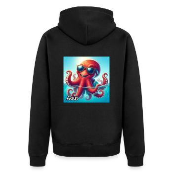 AOUT - Veste à capuche bio Premium Unisexe - noir - Dos - Nico (187cm)