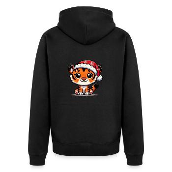 Noël du tigre - Veste à capuche bio Premium Unisexe - noir - Dos - Nico (187cm)