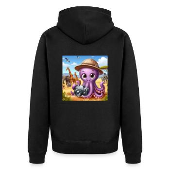 OIG1 1732444053275 - Veste à capuche bio Premium Unisexe - noir - Dos - Nico (187cm)