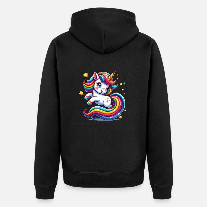 Licorne - Veste à capuche bio Premium Unisexe - noir