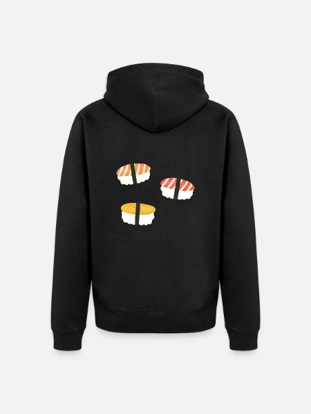 sushi nigiri - Unisex Premium Organic Zip Hoodie - black