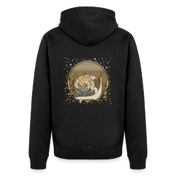 Escargot - Veste à capuche bio Premium Unisexe - noir - Dos - Nico (187cm)