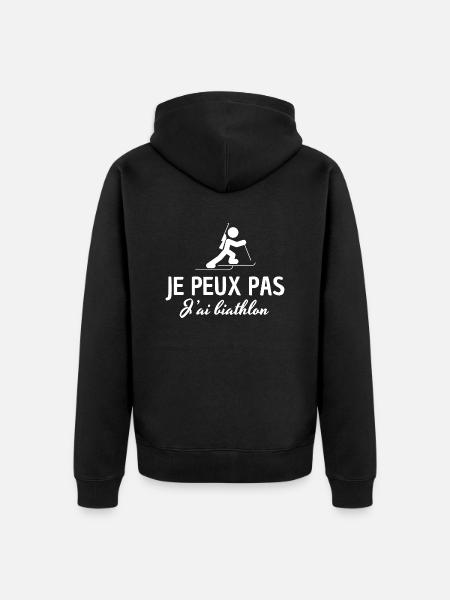 I can't I biathlon - Unisex Premium Organic Zip Hoodie - black