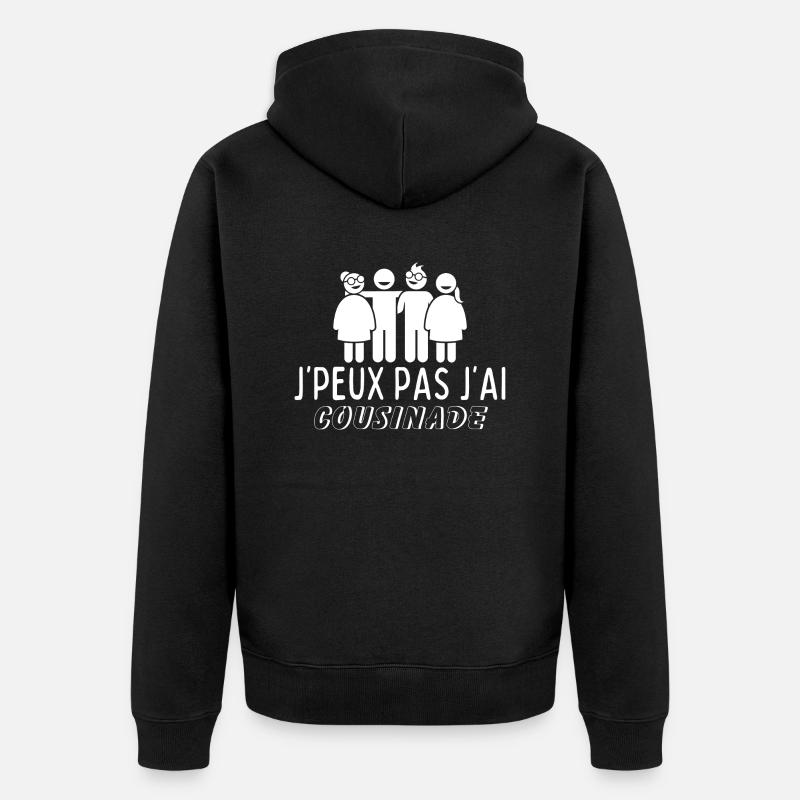 J'peux Pas J'ai Cousinade - Veste à capuche bio Premium Unisexe - noir