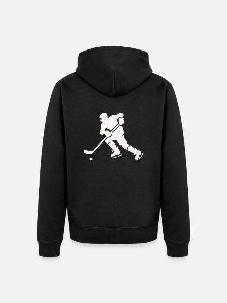hockey - Unisex Premium Bio Zip Hoodie - Schwarz