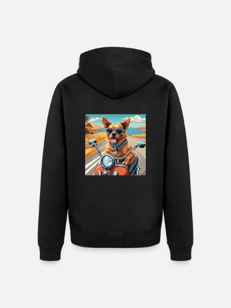 Dog - Unisex Premium Organic Zip Hoodie - black
