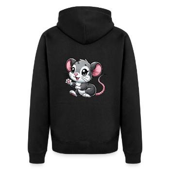 Souris enfant agitant - Veste à capuche bio Premium Unisexe - noir - Dos - Nico (187cm)