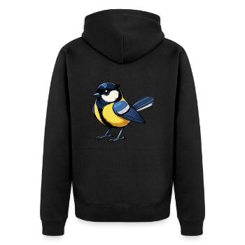 Großartig - Unisex Premium Bio Zip Hoodie - Schwarz - Hinten - Nico (187cm)